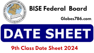 9th Class Date Sheet 2025 BISE Federal Board