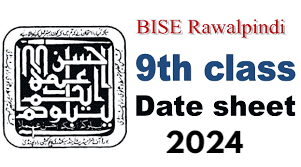 9th Class Date Sheet 2025 Rawalpindi Board
