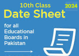 10th Class Date Sheet 2024 BISE Sahiwal Board
