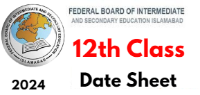 2nd Year Date Sheet 2025 FBISE Federal Board