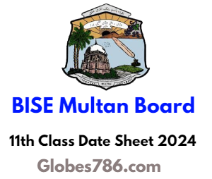 BISE Multan Board 11th Class Date Sheet 2025