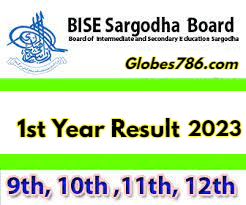 1st Year Result 2024 BISE Sargodha Board