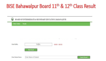 1st Year Result 2024 Bahawalpur Board